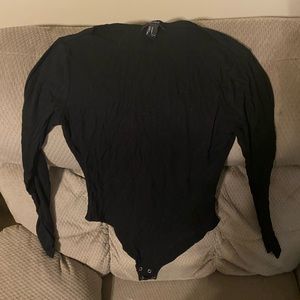 Black knitted bodysuit